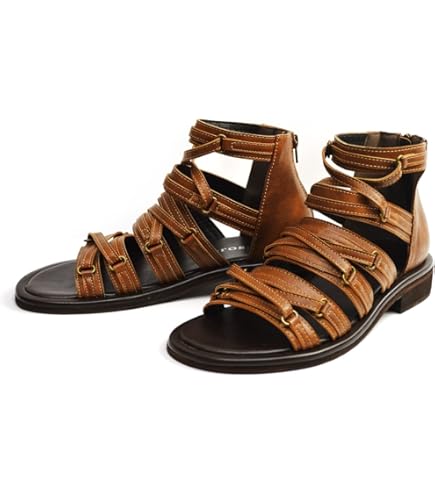 Amazon | AnNafi® メンズ グラディエーター レザー サンダル | ローマ